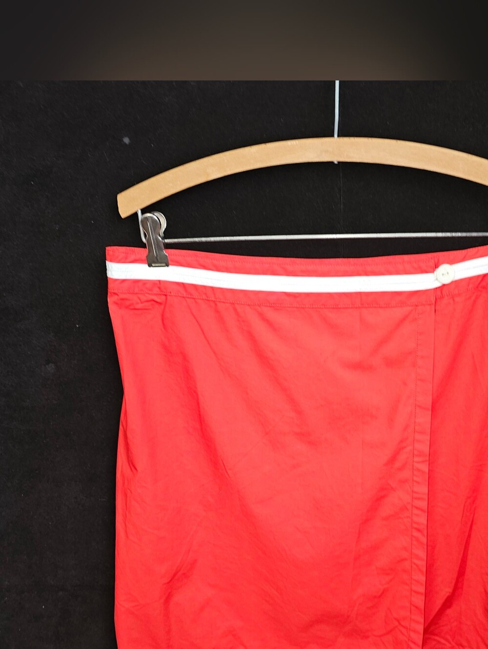 NWT Y2K '00 Tommy Jeans Orange Cotton Skirt with White Waistband Accent Sz 11